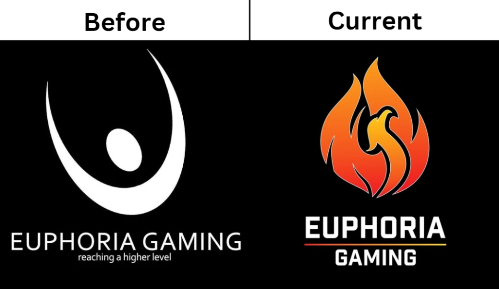 Euphoria Gaming Logo Before And After