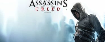 Assassin's Creed 1 cover art showing Altair in a hooded assassin's outfit with a blurred crowd in the background, featuring the game logo at the top.